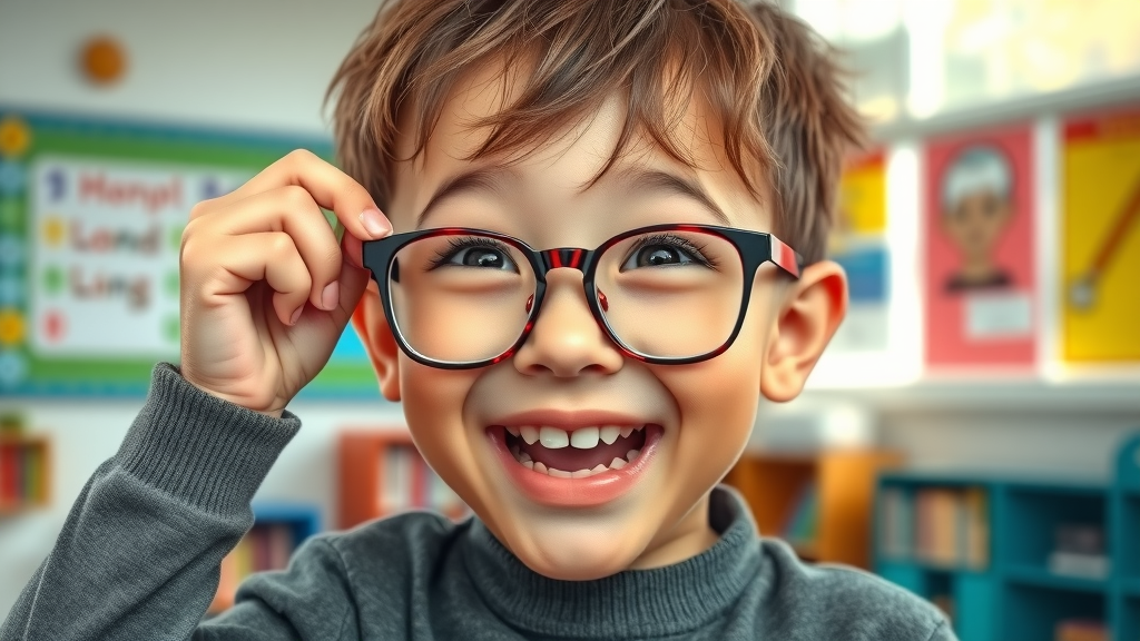 Child receives urgent glasses replacement at school for instant clear vision